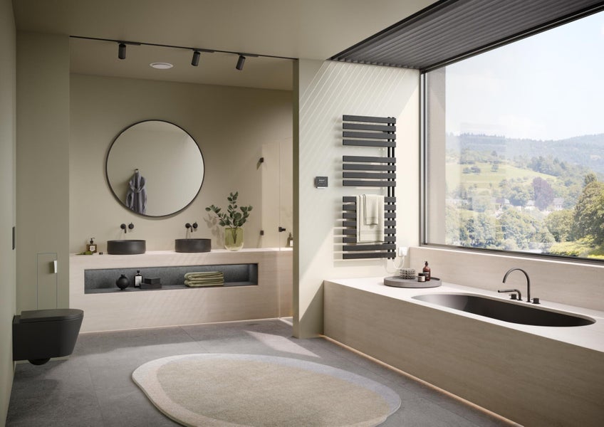 Scaldasalviette elettrico in bagno