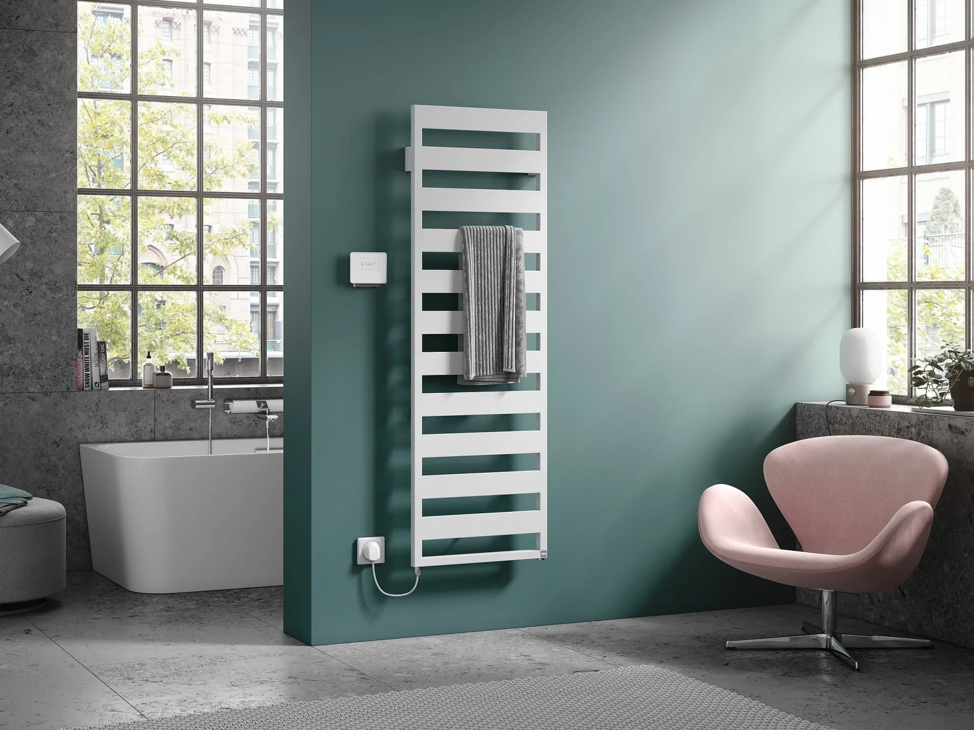 Radiatore elettrico in bagno